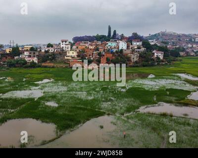 Grenn Fields di Antananarivo, Madagascar Foto Stock