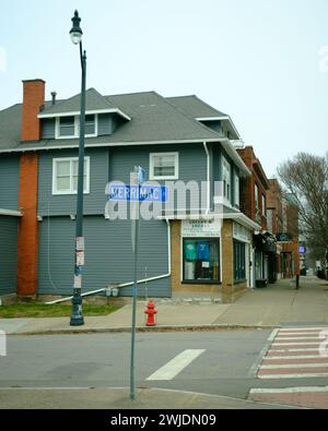 L'incrocio tra Merrimac Street e Main Street a Buffalo, New York Foto Stock