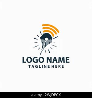 vettore disegno logo rete penna Illustrazione Vettoriale