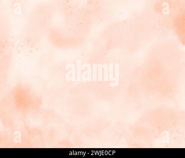 sfondo ad acquerello in calde tonalità beige. Gocce d'acqua soffici e lievi striature creano un'atmosfera invitante e intima, una tranquilla alba mattutina Foto Stock