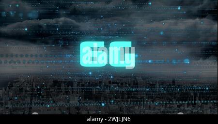 Immagine di 6g di elaborazione di testo e dati Foto Stock