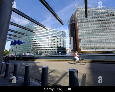 Belgio, Bruxelles: L'edificio Berlaymont, sede della Commissione europea Foto Stock