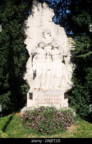 Lons-le-Saunier (Francia centro-orientale): Monumento alla Gloria della resistenza del popolo dei Monti Giura Foto Stock