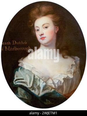 Sarah Churchill (neé Jennings, 1660-1744), duchessa di Marlborough, ritratto ad olio su tela di Sir Godfrey Kneller, circa 1680 Foto Stock