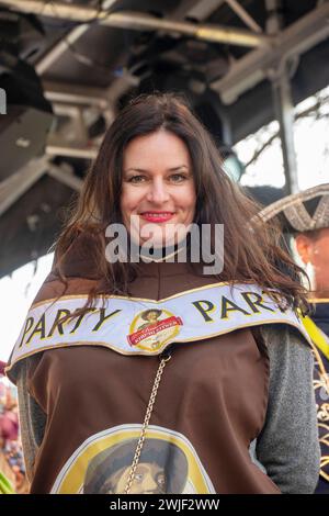 Monaco di Baviera, Faschingsdienstag auf dem Viktualienmarkt, Angela Ascher, Schauspielerin *** Monaco di Baviera, martedì grasso al Viktualienmarkt, Angela Ascher, attrice Foto Stock