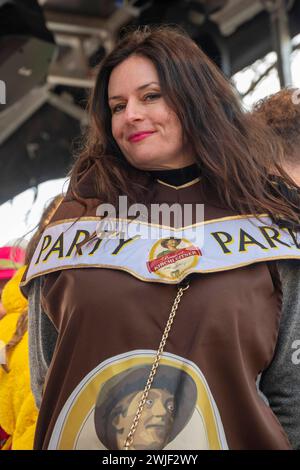 Monaco di Baviera, Faschingsdienstag auf dem Viktualienmarkt, Angela Ascher, Schauspielerin *** Monaco di Baviera, martedì grasso al Viktualienmarkt, Angela Ascher, attrice Foto Stock