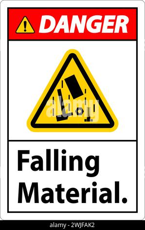 Segnale di pericolo, caduta di materiale Illustrazione Vettoriale