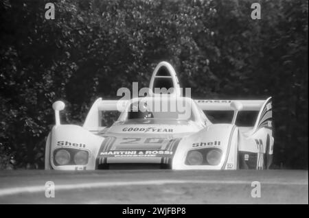 Martini Racing Porsche System Porsche 936 guidata da Jacky Ickx al World Sports Car Championship 1976 Round 5 a Mosport Park Canada, partì 3°, finì 3° Foto Stock