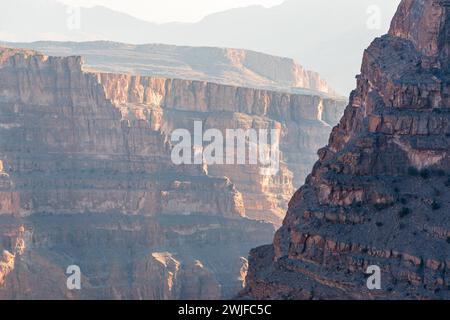 Jebel Shams, Balcony Walk Trial, Oman, ad Dakhiliyah Governatorato, al Hajar Mountains Foto Stock