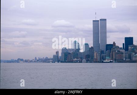 Le torri gemelle del World Trade Centre di New York nel 1999 Foto Stock