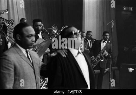 Philippe Gras / le Pictorium - Concerto di Ray CHARLES. - 28/01/2024 - Francia / Ile-de-France (regione) / Parigi - il pianista Ray CHARLES in concerto alla Salle PLEYEL il 1° ottobre 1970 Foto Stock