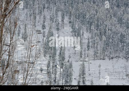 Nevicata a Kaghan Naran febbraio 2024 Foto Stock