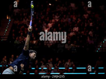 ROTTERDAM - Gael Monfils (fra) in azione contro Jannik Sinner (ITA) nella quarta giornata del torneo di tennis ABN AMRO Open di Ahoy. LEVIGATRICE ANP KONING Foto Stock