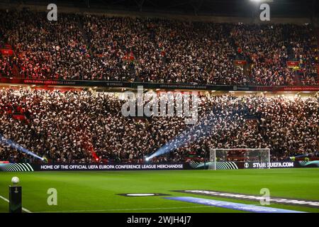 Amsterdam, Paesi Bassi. 15 febbraio 2024. AMSTERDAM, 15-02-2024, JohanCruyff Stadium, Europa Conference League stagione 2023/2024. Corrispondenza tra Ajax e FK Bodo/Glimt. Atmosfera prima della partita crediti: Pro Shots/Alamy Live News Foto Stock