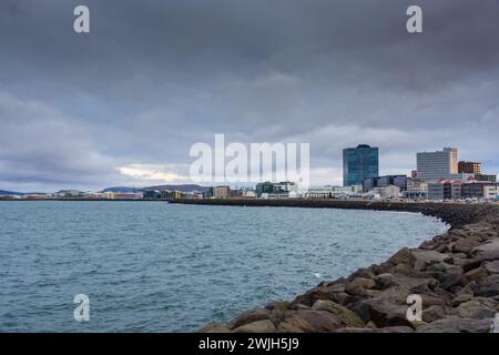 Reykjavik, Islanda, 27 novembre 2022: Litorale di Reykjavik Foto Stock