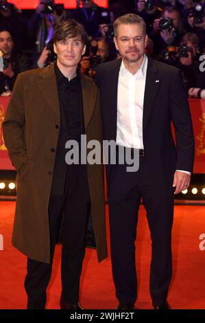 Cillian Murphy und Matt Damon bei der Festivaleröffnung und der Premiere des Kinofilms piccole cose come queste / Kleine Dinge wie diese auf der Berlinale 2024 / 74. Internationale Filmfestspiele Berlin im Berlinale Palast. Berlino, 15.02.2024 *** Cillian Murphy e Matt Damon all'apertura del festival e alla prima del lungometraggio Small Things like These Small Things Like These These al Berlinale 2024 74 Berlin International Film Festival al Berlinale Palast Berlin, 15 02 2024 foto:XC.xNiehausx/xFuturexImagex Things Prem 4310 Foto Stock