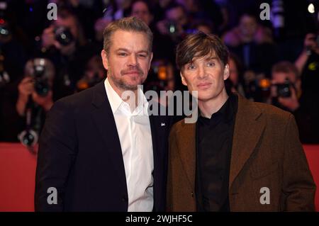 Matt Damon und Cillian Murphy bei der Festivaleröffnung und der Premiere des Kinofilms piccole cose come queste / Kleine Dinge wie diese auf der Berlinale 2024 / 74. Internationale Filmfestspiele Berlin im Berlinale Palast. Berlino, 15.02.2024 *** Matt Damon e Cillian Murphy all'apertura del festival e alla prima del lungometraggio Small Things like These Small Things Like These These al Berlinale 2024 74 Berlin International Film Festival al Berlinale Palast Berlin, 15 02 2024 foto:XC.xNiehausx/xFuturexImagex Things prem 4313 Foto Stock