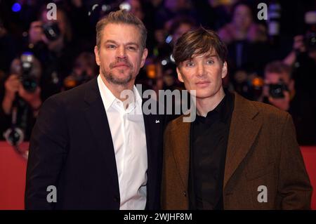Matt Damon und Cillian Murphy bei der Festivaleröffnung und der Premiere des Kinofilms piccole cose come queste / Kleine Dinge wie diese auf der Berlinale 2024 / 74. Internationale Filmfestspiele Berlin im Berlinale Palast. Berlino, 15.02.2024 *** Matt Damon e Cillian Murphy all'apertura del festival e alla prima del lungometraggio Small Things like These Small Things Like These These al Berlinale 2024 74 Berlin International Film Festival al Berlinale Palast Berlin, 15 02 2024 foto:XC.xNiehausx/xFuturexImagex Things prem 4314 Foto Stock