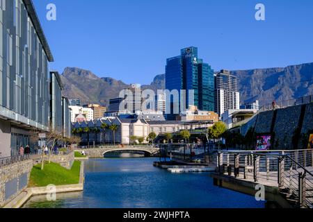 Battery Park e Victoria Alfred Waterfront, città del Capo, città del Capo, Capo Occidentale, Sud Africa, Africa Foto Stock