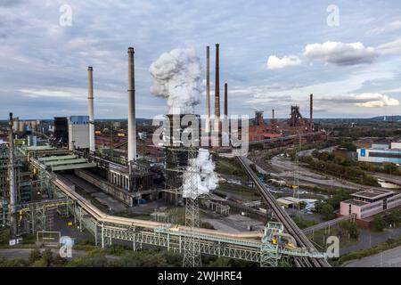 Acciaierie Thyssen Krupp Duisburg Hamborn, cokeria in primo piano, 27/09/2020 Foto Stock