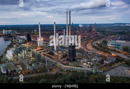 Acciaierie Thyssen Krupp Duisburg Hamborn, cokeria in primo piano, 27/09/2020 Foto Stock