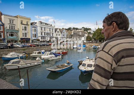Porticciolo per barche al porto di Dartmouth, Devon, Inghilterra Foto Stock