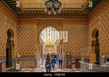 Il vero Casinò di Murcia o Casinò di Murcia, è uno degli edifici più emblematici della città omonima, capitale della regione di Murcia. Foto Stock