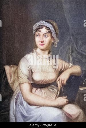 Jane Austen (geb. 16. Dezember 1775 a Steventon; gest. 18. Juli 1817 a Winchester) War eine britische Schriftstellerin, Historisch, digital restaurierte Reproduktion von einer Vorlage aus dem 19. Jahrhundert, data record non dichiarata Foto Stock