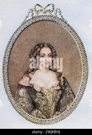 Francoise Athenais de Rochechouart de Mortemart. Madame de Montespan, 1640-1707. Mistress von Ludwig XIV., Historisch, digital restaurierte Reproduktion von einer Vorlage aus dem 19. Jahrhundert, data record non dichiarata Foto Stock