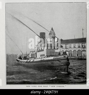 La barca dei vigili del fuoco di New York il "New Yorker" dall'articolo L'EQUIPAGGIAMENTO E L'ORGANIZZAZIONE DI Un DIPARTIMENTO EIRE CITTADINO. Di Hugh Bonner. Dalla rivista Engineering dedicata al progresso industriale volume XIV ottobre 1897 - marzo 1898 The Engineering Magazine Co Foto Stock