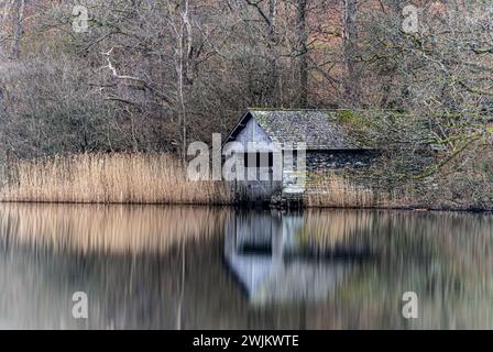 Rydal acqua Boathouse Foto Stock