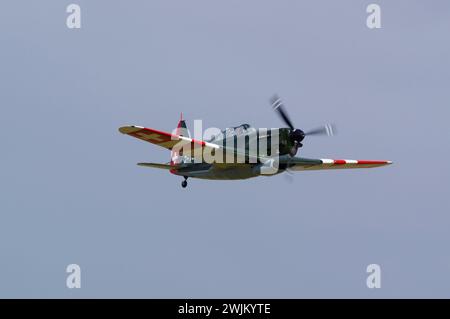 Morane Saulnier, MS.406, HB-RCF, Duxford Air Show, Cambridgeshire, Inghilterra, Regno Unito. Foto Stock