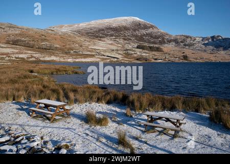 Llyn Cwmystadllyn, Gwynedd, Galles del Nord, Regno Unito, Foto Stock