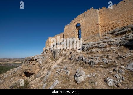 Porta del Califfato, Castello di Gormaz, X secolo, Gormaz, Soria, Comunità autonoma di Castiglia, Spagna, Europa Foto Stock