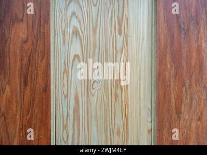 fondo in legno con due colori diversi Foto Stock