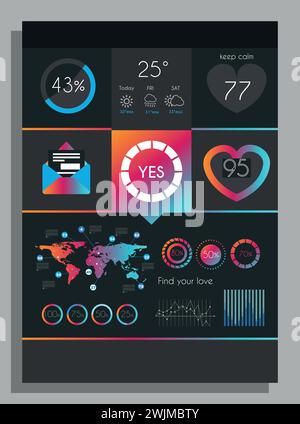Design della pagina del volantino modello astratto vettoriale Illustrazione Vettoriale