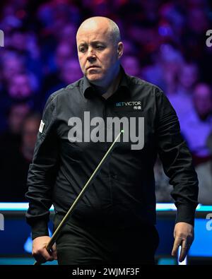 John Higgins, durante il BetVictor Welsh Open 2024 a Venue Cymru, Llandudno, Regno Unito. 16 febbraio 2024. (Foto di Cody Froggatt/News Images) a Llandudno, Regno Unito il 2/16/2024. (Foto di Cody Froggatt/News Images/Sipa USA) credito: SIPA USA/Alamy Live News Foto Stock