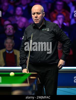 John Higgins, durante il BetVictor Welsh Open 2024 presso Venue Cymru, Llandudno, Regno Unito, 16 febbraio 2024 (foto di Cody Froggatt/News Images) Foto Stock