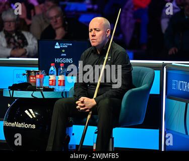 John Higgins, durante il BetVictor Welsh Open 2024 presso Venue Cymru, Llandudno, Regno Unito, 16 febbraio 2024 (foto di Cody Froggatt/News Images) Foto Stock