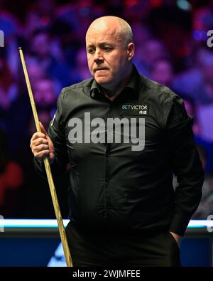 John Higgins, durante il BetVictor Welsh Open 2024 presso Venue Cymru, Llandudno, Regno Unito, 16 febbraio 2024 (foto di Cody Froggatt/News Images) Foto Stock