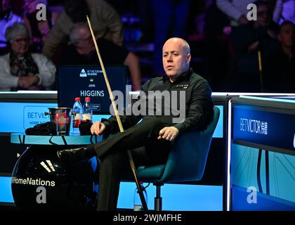 John Higgins, durante il BetVictor Welsh Open 2024 presso Venue Cymru, Llandudno, Regno Unito, 16 febbraio 2024 (foto di Cody Froggatt/News Images) Foto Stock