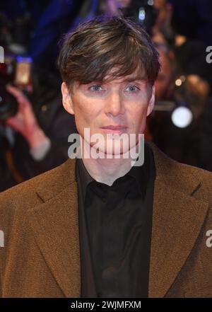 Berlino, Germania. 15 febbraio 2024. L'attore irlandese Cillian Murphy partecipa al 74° Berlin Film Festival a Berlino, Germania, giovedì 15 febbraio 2024. Foto di Rune Hellestad/ credito: UPI/Alamy Live News Foto Stock