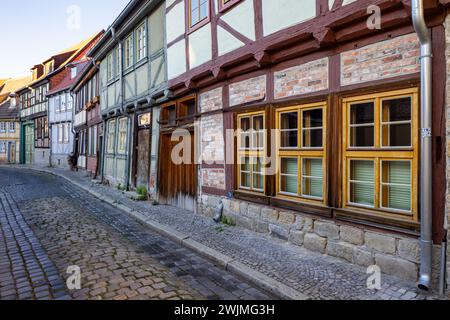 Historische Altstadt von Quedlinburg Foto Stock