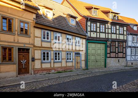 Historische Altstadt von Quedlinburg Foto Stock