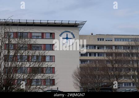 Gesundheitswesen in Spira , Gesundheit, Deutschland, Rheinland-Pfalz, Spira, 16.02.2024, Das Diakonissen Krankenhaus a Spira. *** Sanità in Speyer, Sanità, Germania, Renania-Palatinato, Speyer, 16 02 2024, l'ospedale Deaconess di Speyer Foto Stock