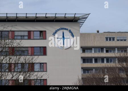 Gesundheitswesen in Spira , Gesundheit, Deutschland, Rheinland-Pfalz, Spira, 16.02.2024, Das Diakonissen Krankenhaus a Spira. *** Sanità in Speyer, Sanità, Germania, Renania-Palatinato, Speyer, 16 02 2024, l'ospedale Deaconess di Speyer Foto Stock