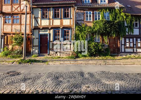 Historische Altstadt von Quedlinburg Foto Stock