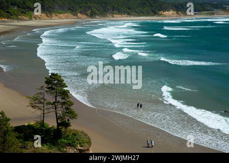 Beverly Beach Beverly Beach State Park, Pacific Coast Scenic Byway, Oregon Foto Stock