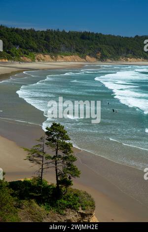 Beverly Beach Beverly Beach State Park, Pacific Coast Scenic Byway, Oregon Foto Stock