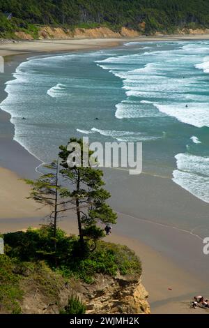 Beverly Beach Beverly Beach State Park, Pacific Coast Scenic Byway, Oregon Foto Stock